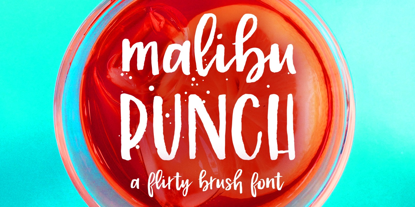 Ejemplo de fuente Malibu Punch Rough